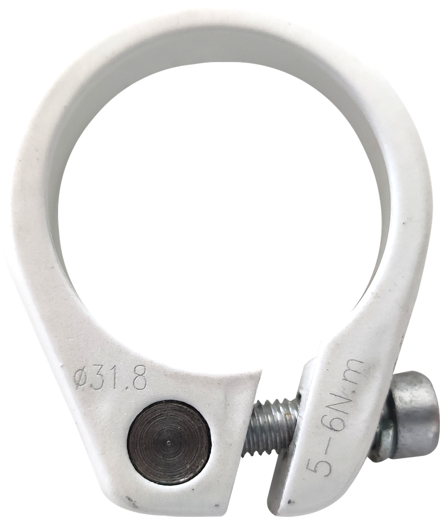 Abrazadera ZOOM c/tornillo 31.8mm white