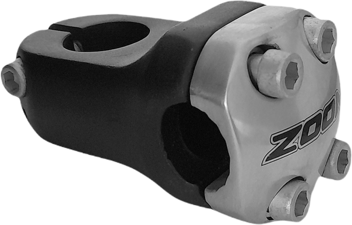 Stem ZOOM BMX 22.2mm  1' AHEAD redondo black/silver