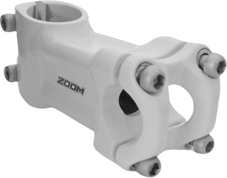 Stem ZOOM MTB Ruta 25.4 80mm white +/-10