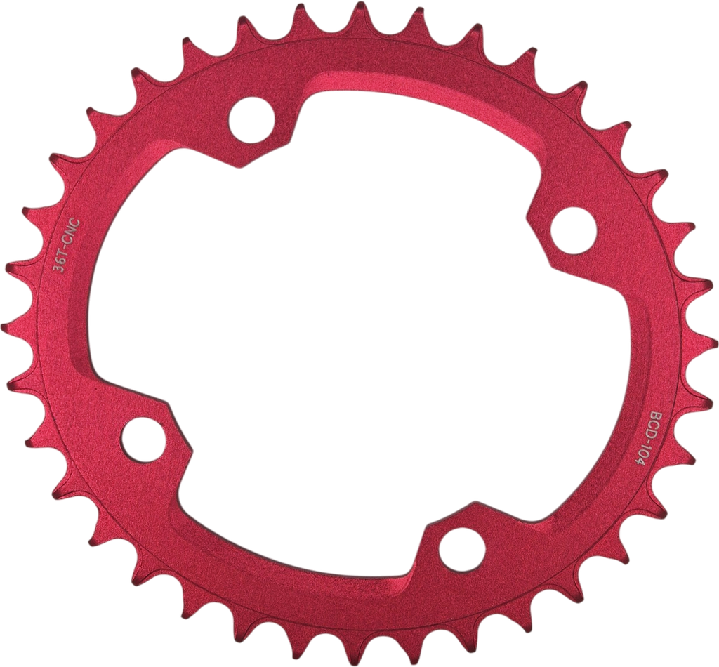 Coronilla GRAVITY ovalada 36T 104BCD red