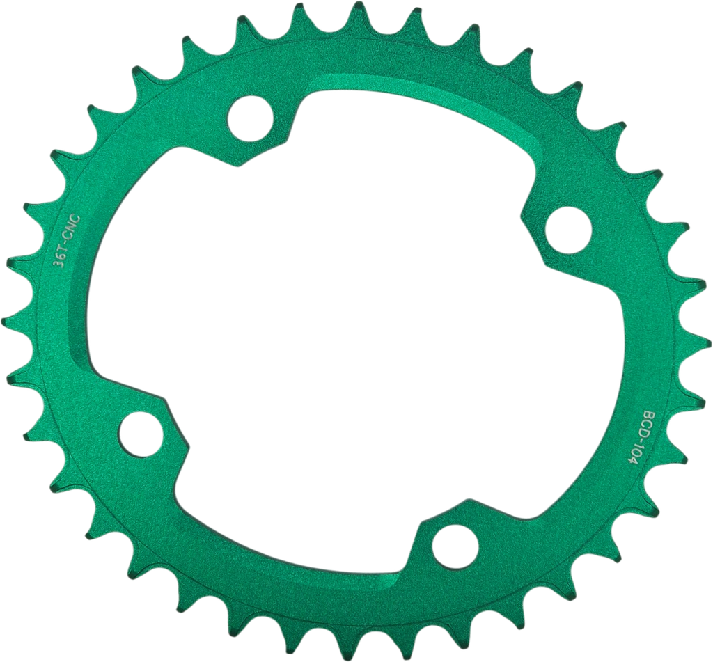 Coronilla GRAVITY ovalada 36T 104BCD green