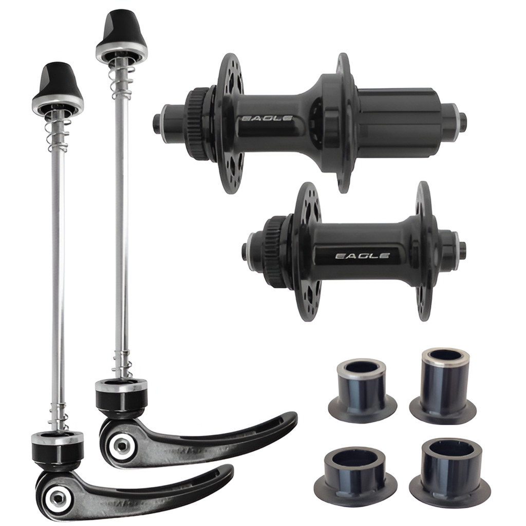 Manzanas EAGLE-F MTB  alum 28H  11v HG disc  c/lock QR c/adaptador buje 15x100/12x142mm par black