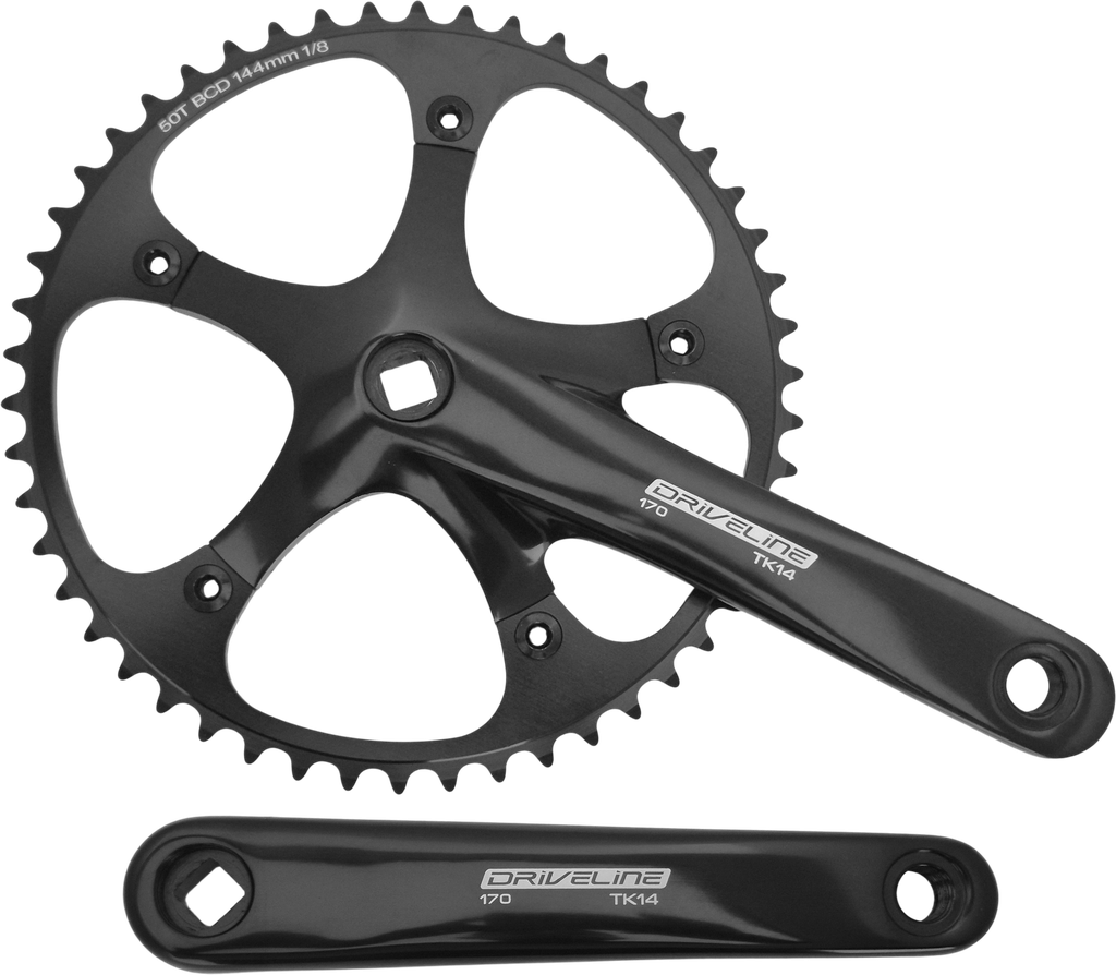 Catalina DRIVELINE pista TK14 alum 50T 170mm eje cuadrado BCD144mm 1/8 5tornillos  black