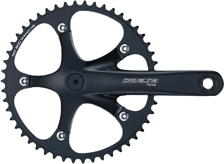 Catalina DRIVELINE pista TK14 alum 50T 170mm eje cuadrado BCD144mm 1/8 5tornillos  black