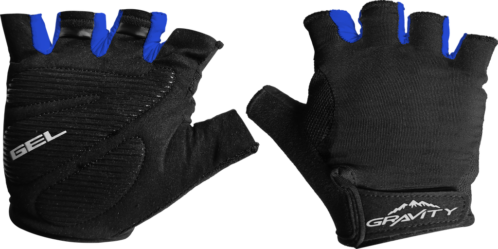 Guantess GRAVITY ciclismo d/corto EG-702 black/blue M