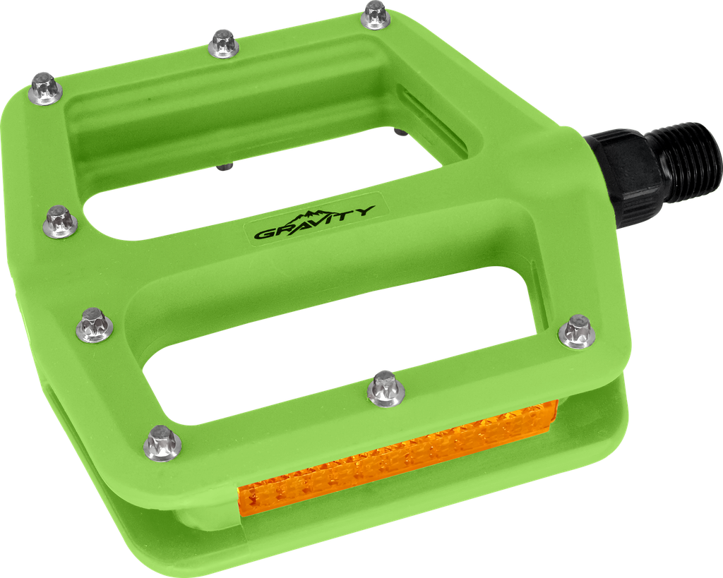 Pedal GRAVITY MTB nylon 9/16"  verde neon par