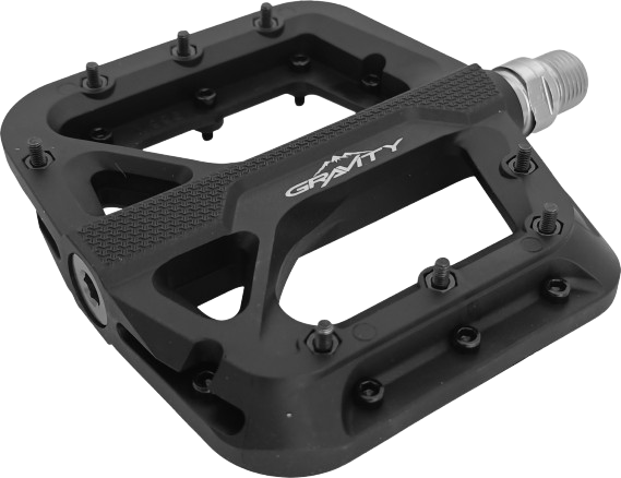 Pedal GRAVITY MTB M996 nylon 9/16" rodamineto  negro par