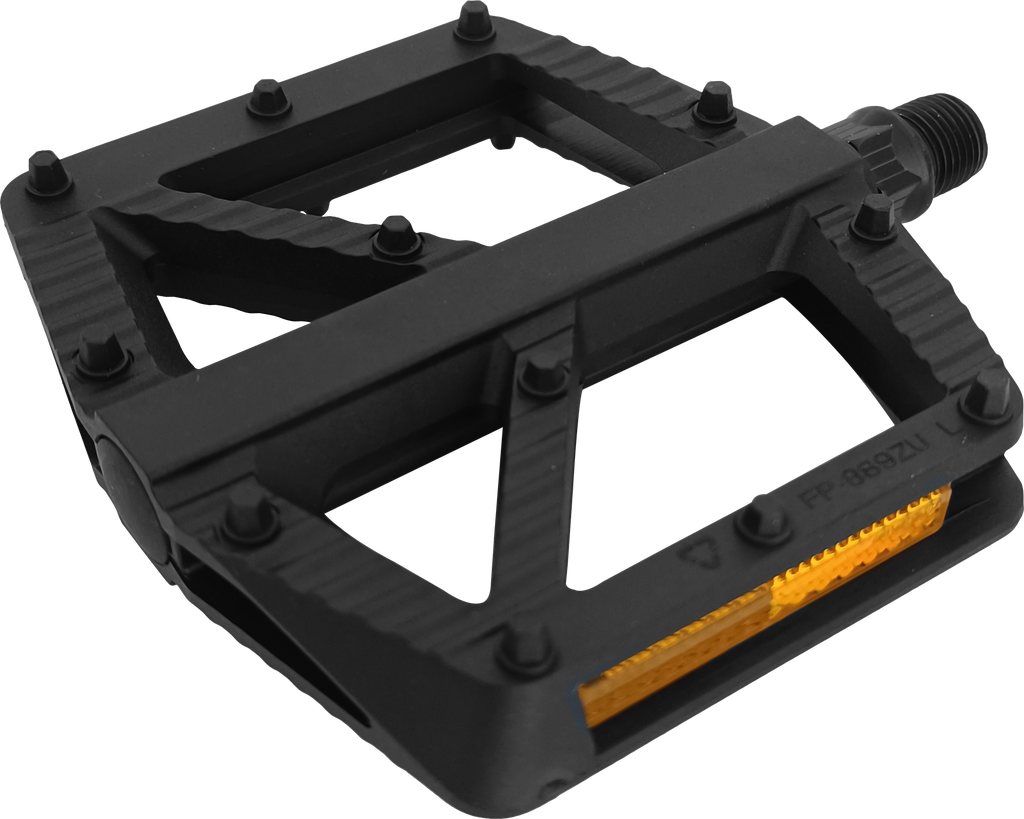 Pedal GRAVITY MTB nylon 9/16" rodamiento c/reflectivo negro par