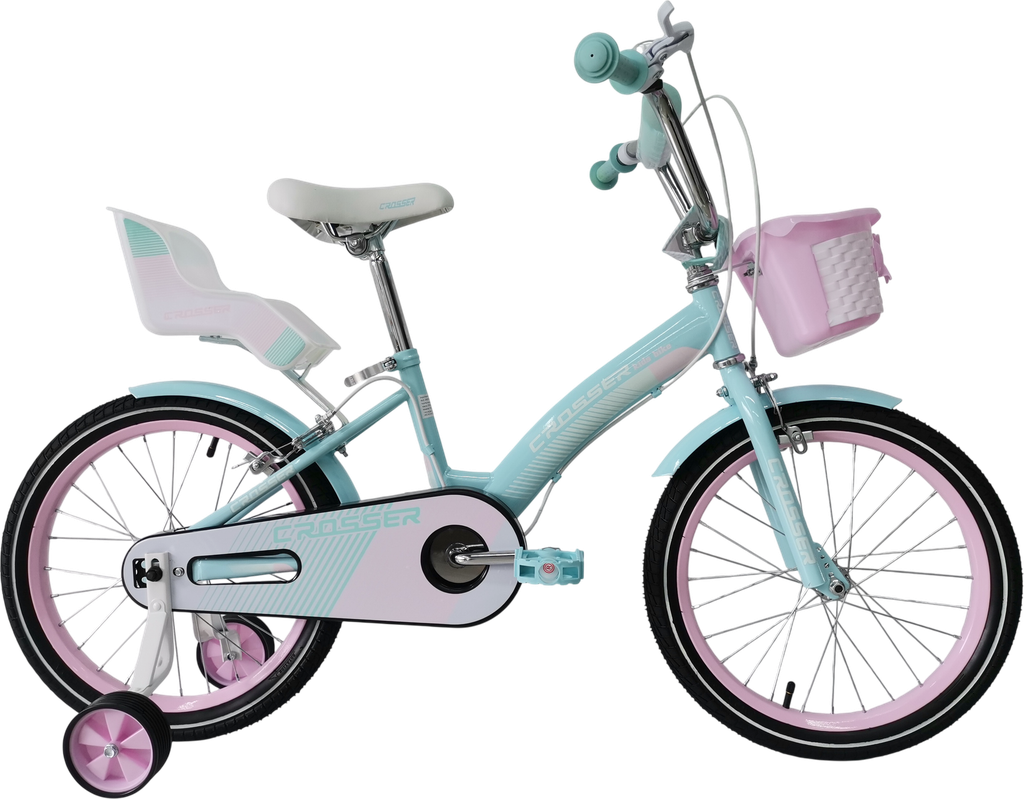 Bicicleta CROSSER 18 BMX C3 horquilla c/canasta blue/pink