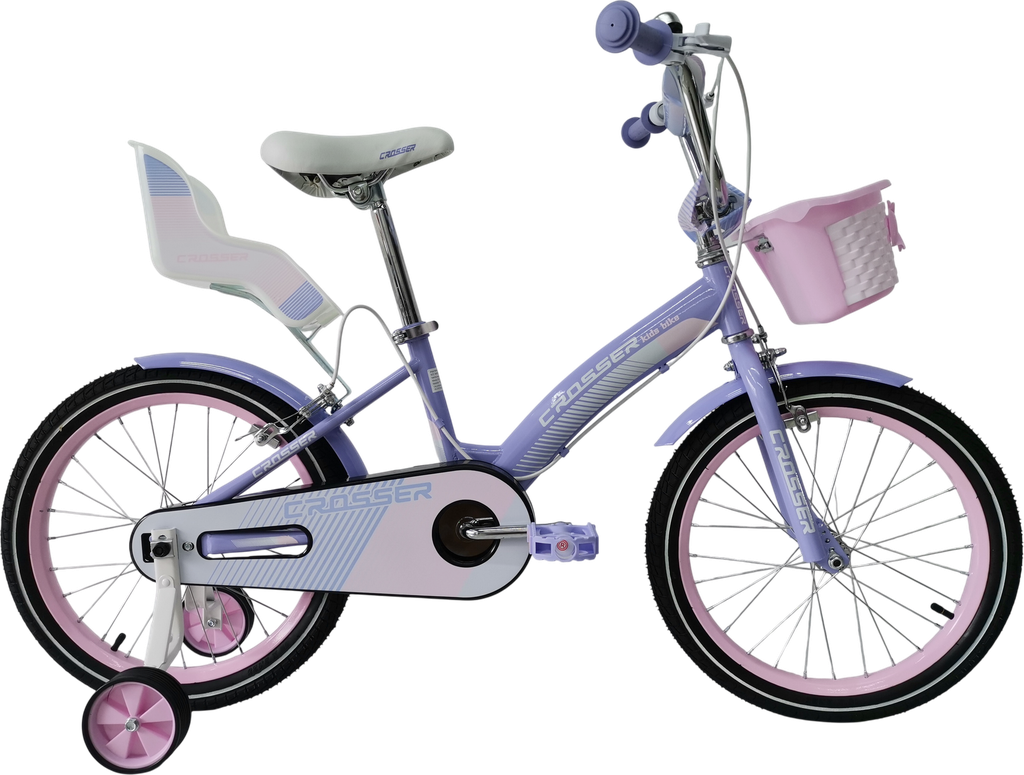 Bicicleta CROSSER 18 BMX C3 horquilla c/canasta purple/pink