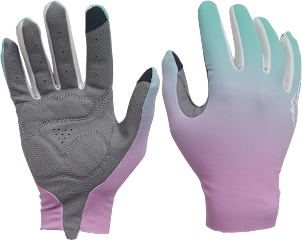 Guantes GRAVITY ciclismo d/largo EG-706 turquoise/rose XS