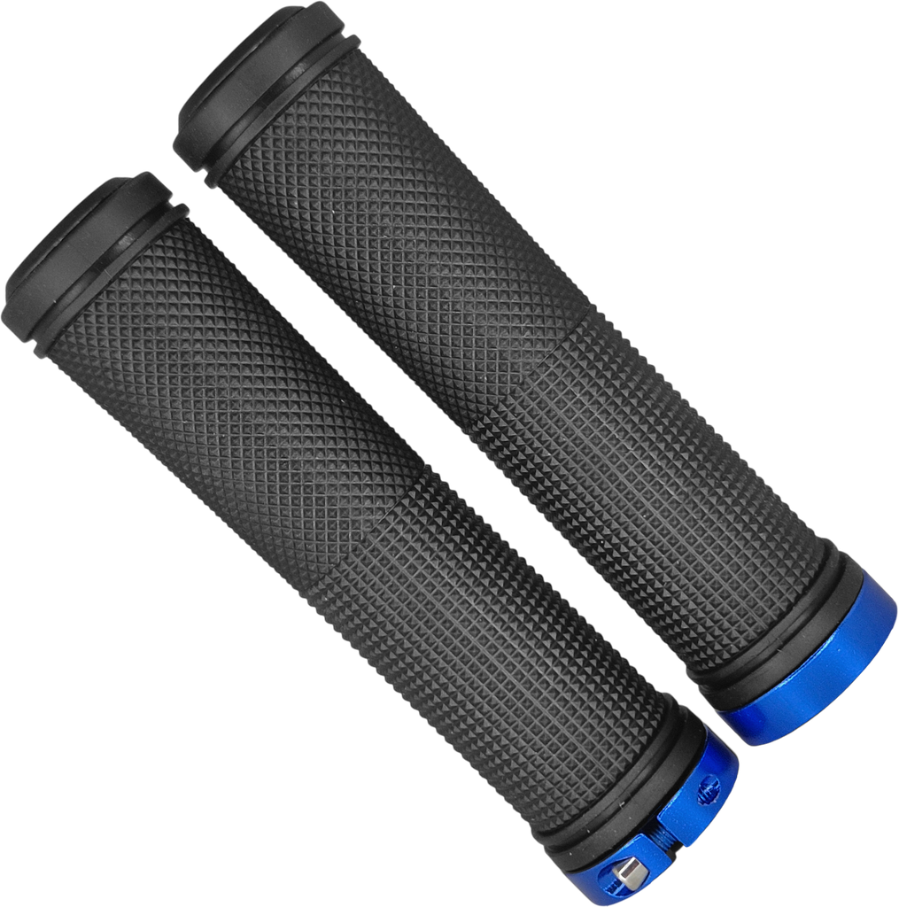 Grips GRAVITY c/seguro 130mm black/blue par