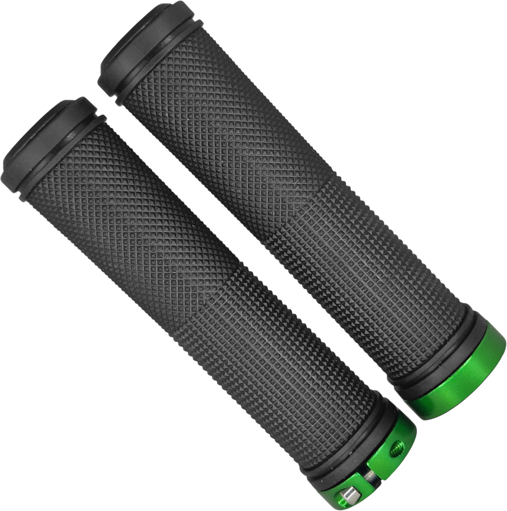 Grips GRAVITY c/seguro 130mm black/green par