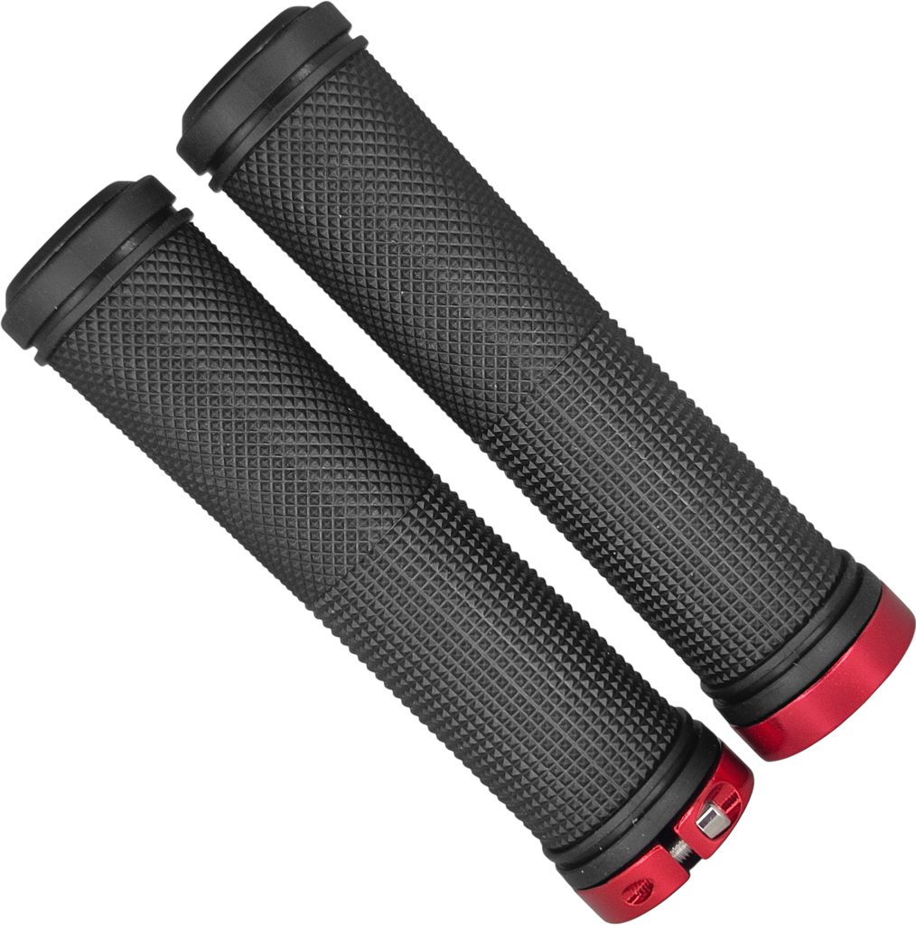 Grips GRAVITY c/seguro 130mm black/red par