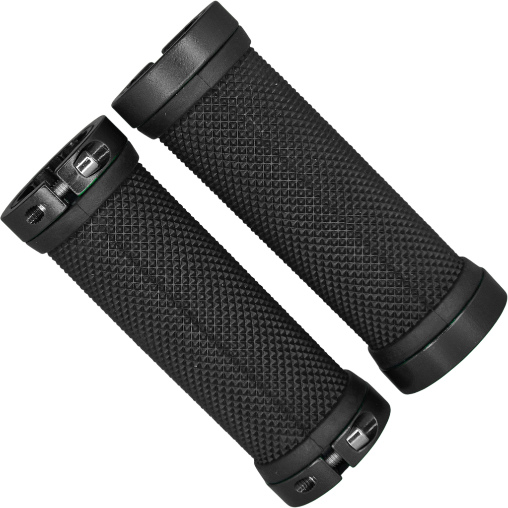 Grips ZERO silicon 90mm c/seguro doble Black par