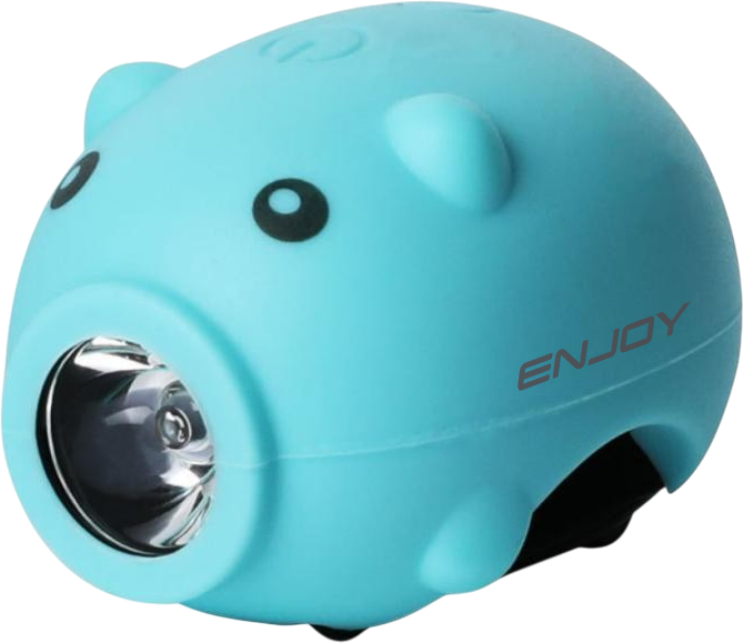 Luz ENJOY EAST delantera PIG EBL-3624 USB cyan