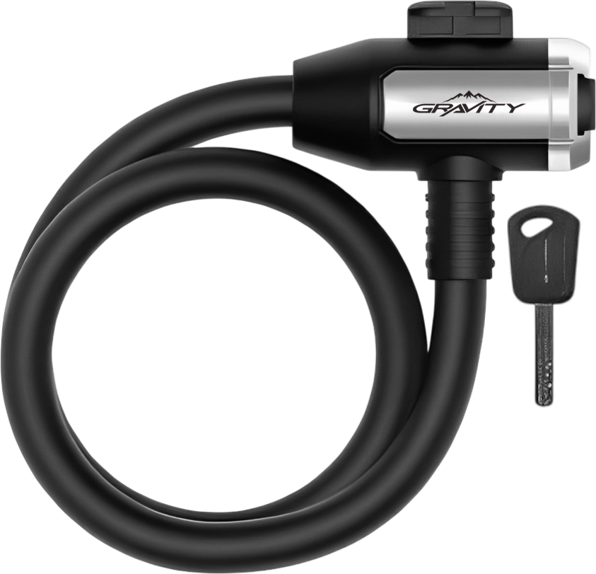 Seguro Bicicleta GRAVITY c/llave 12X1500mm black