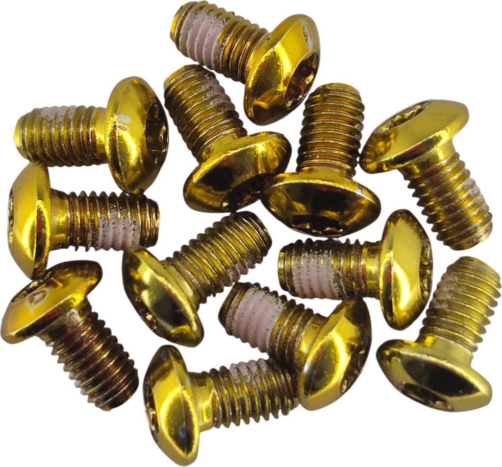 Tornillos GRAVITY para disco de freno 12pcs gold set