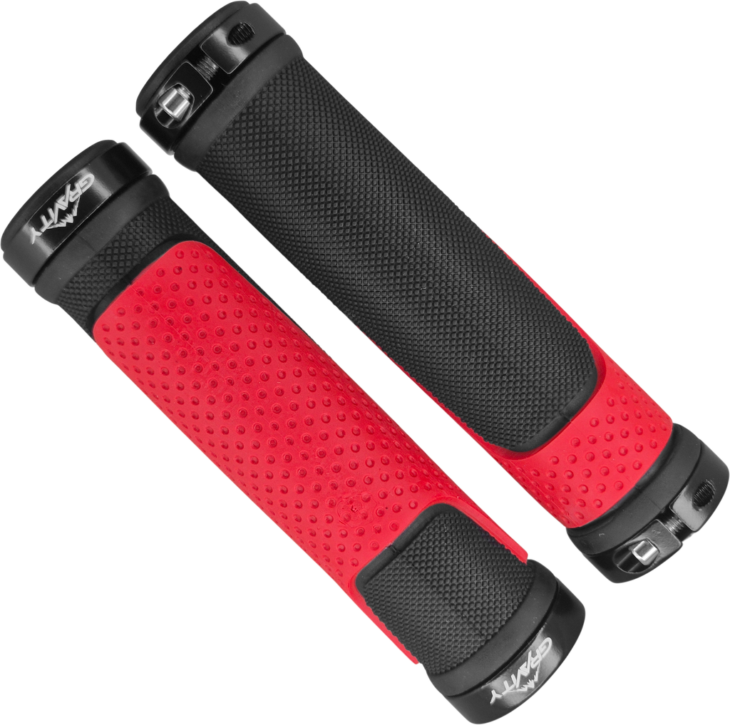 Grip GRAVITY 130mm TPR red/black c/seguro doble black﻿