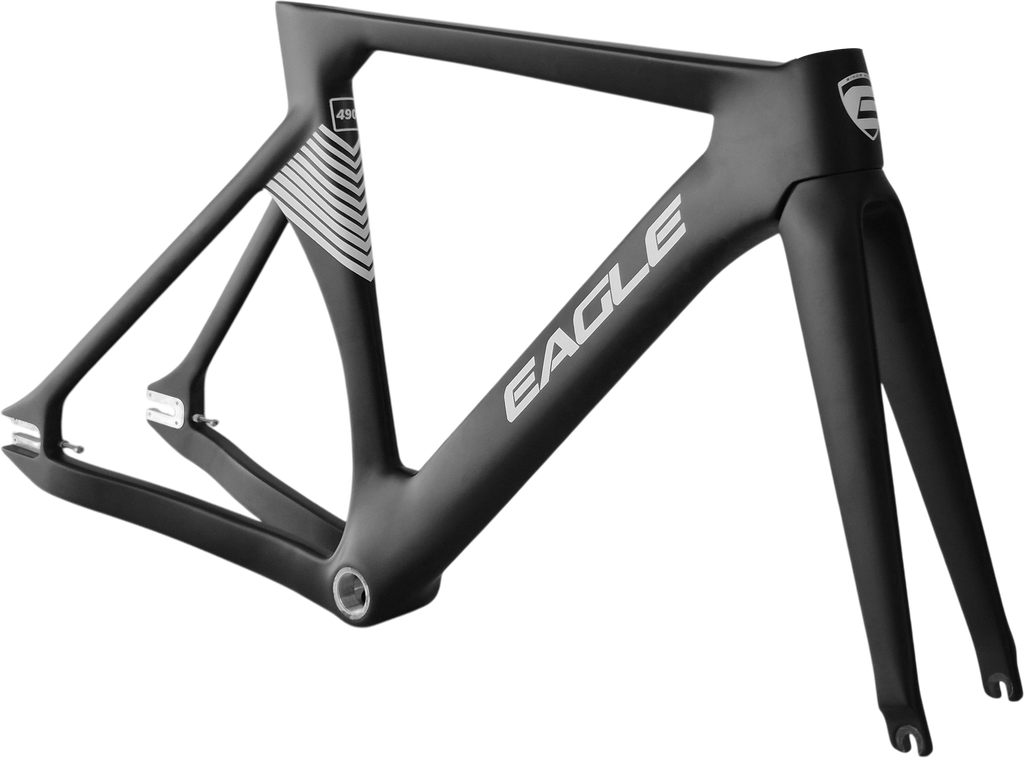 Cuadro EAGLE PISTA TR carbon 490mm c/trinche-pilar-pist trinche/centro-timon 360mm c/apoyo t/maniguet matte black white