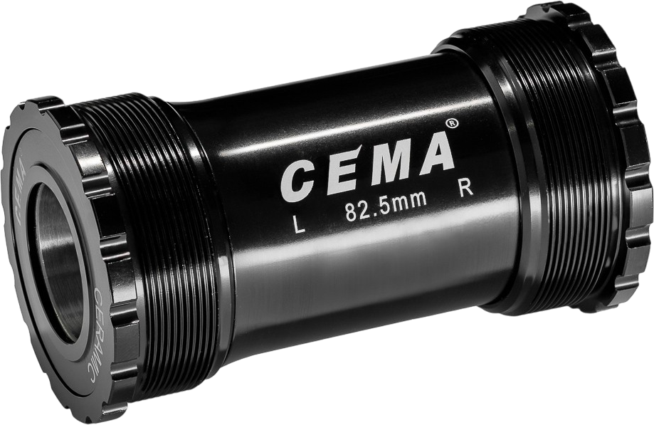 Pista Central CEMA Rosca T45 for Shimano W: 82,5 - M45x1,0 acero inox black