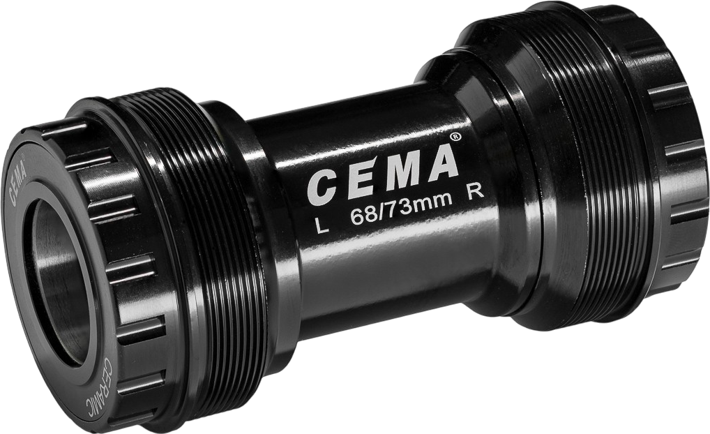 Pista Central CEMA Rosca T47 for Shimano W: 68/73 - M47x1,0 acero inox black
