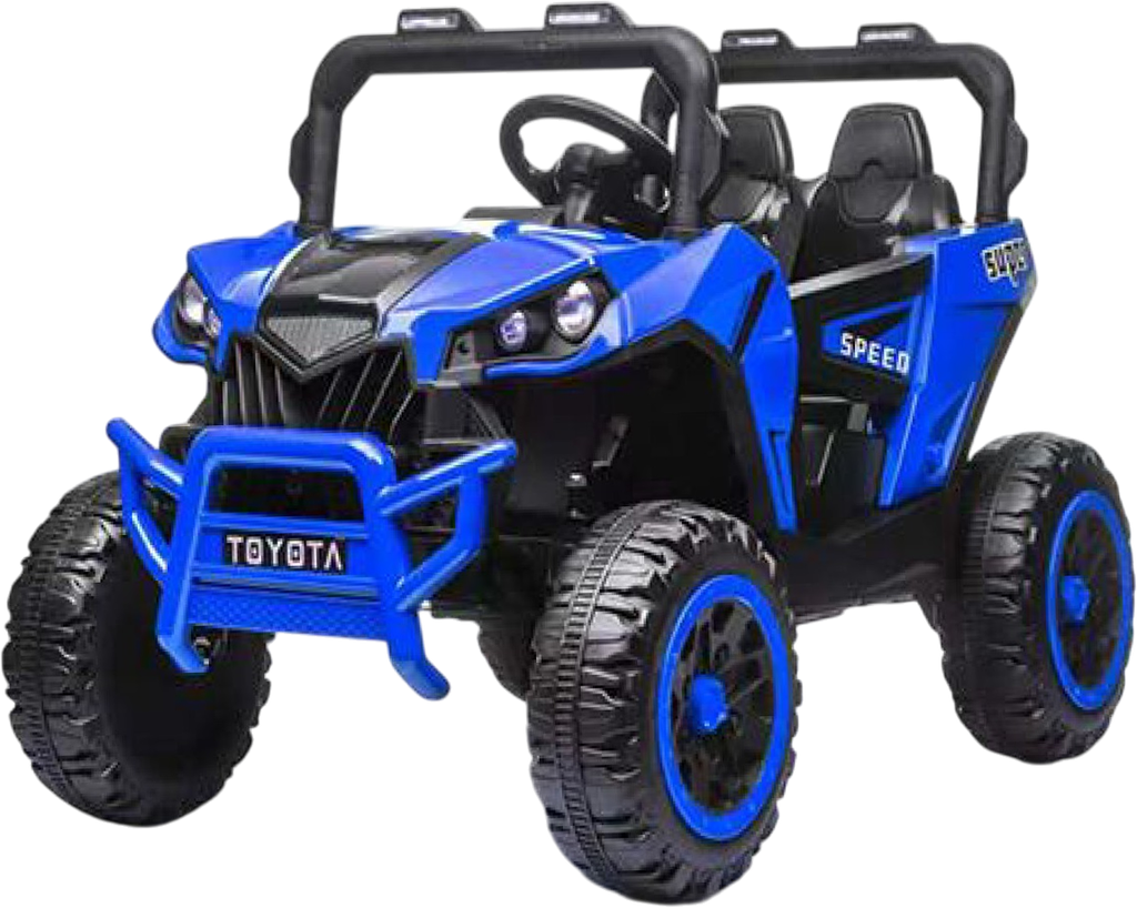 Carro ZERO luces//c/bateria//BT//recargable 6V7AH blue/black