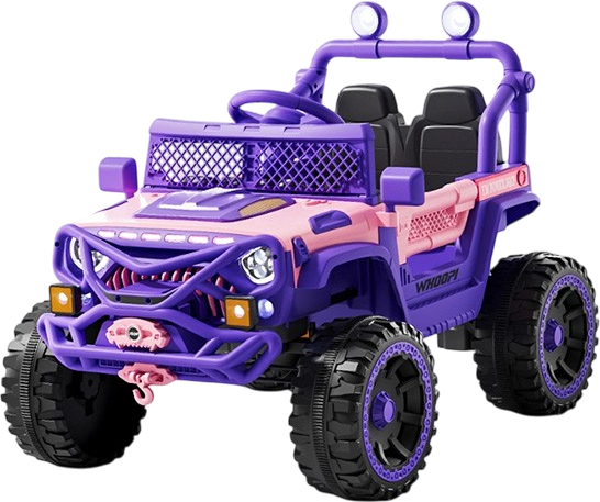Carro ZERO luces//c/bateria//BT//recargable 12V4.5AH purple/pink