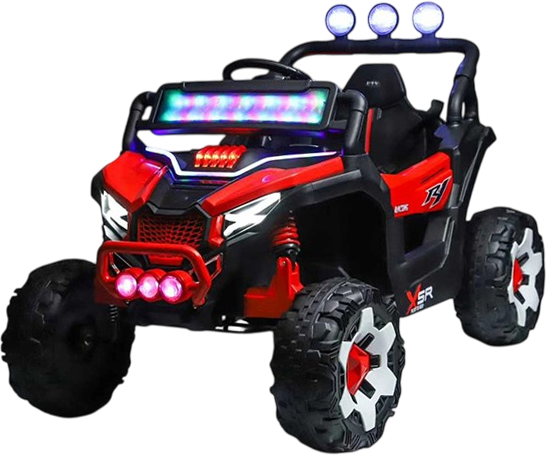 Carro ZERO luces//c/bateria//recargable 6V4.5AH red/black