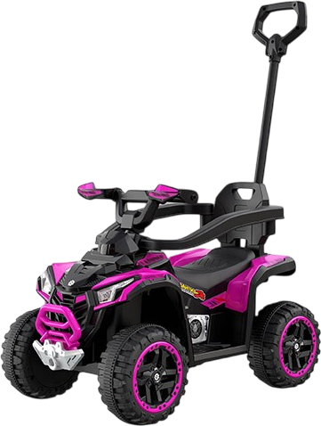 Carro ZERO luces//c/bateria//recargable//c/apoyo direccion 6V4.5AH pink/black