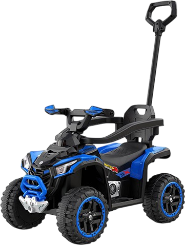 Carro ZERO luces//c/bateria//recargable//c/apoyo direccion 6V4.5AH blue/black