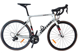 [BP-BIC502] Bicicleta TWITTER Ruta STEALTHpro 45cm carbon disc brake SRAM RIVAL-22v silver/red 