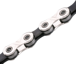 [BP-CAD018] Cadenilla KMC 1/2x11/128 118 links X11 silver/black 11v SETX5