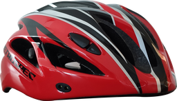 [BP-CAS347] Casco TWITTER M black/red