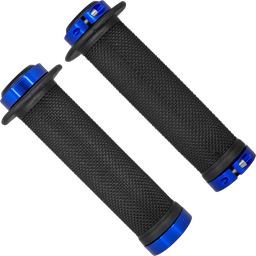 [BP-GRI019] Grips BMX 130mm c/flang doble/seguro blue CN