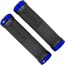 [BP-GRI020] Grips BMX-MTB black G201 doble/seguro blue CN