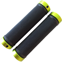 [BP-GRI127] Grips VELO c/seguro black/green  VLG-775 AD2 GR