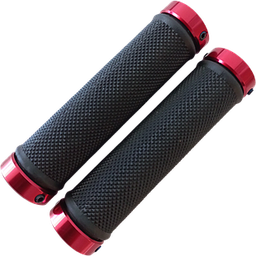 [BP-GRI131] Grips VELO c/seguro black/red  VLG-775 AD2 RE