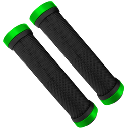 [BP-GRI184] Grips ENJOY EG-9010 silicon 130mm c/seguro Black/green neon par
