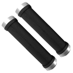 [BP-GRI186] Grips EAGLE EG-9010 silicon 130mm c/seguro Black/silver par