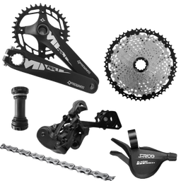 [BP-GRP002] Grupo S-RIDE M320C 12v 11/50 36T integrado c/pista 175mm c/tension silver/black (SL-M320,RD-M320C,CS-M320, FC-M400,M6100)