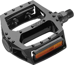 [BP-PED019] Pedal NECO MTB-BMX alum c/reflect 9/16 plano black CN
