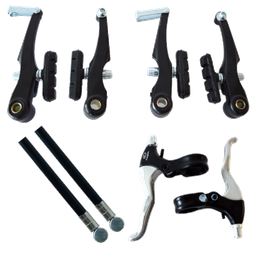 [BP-KIT032] Kit LOGAN freno v-brake alum black + mani LOGAN LL-343AE