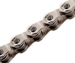 [BP-CAD034] Cadena KMC 1/2x3/32 100 links HL1-N silver/silver 1/2 eslabon single speed
