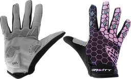 [BC-UNI289] Guantes GRAVITY ciclismo niño d/largo EG-705 black/pink M(7-9Y)