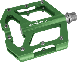[BC-PED040] Pedal GRAVITY MTB aluminio 9/16" balinera sellada  verde par