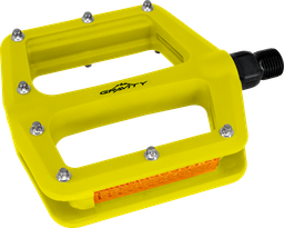 [BC-PED041] Pedal GRAVITY MTB nylon 9/16"  amarilla neon par