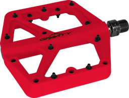 [BC-PED0471] Pedal GRAVITY MTB nylon 9/16" rodamiento c/tornillo-herramienta rojo par