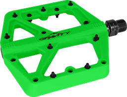 [BC-PED049] Pedal GRAVITY MTB nylon 9/16" rodamiento c/tornillo-herramienta verde neon par