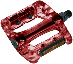 [BP-PED022] Pedal NECO MTB-BMX plast transparent 9/16 plano red WP601 CN